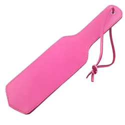 Rouge Garments Elegant Spanking Paddles for Sensual Play, Leather Pink Spanking Paddles