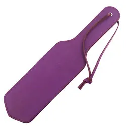 Rouge Garments Elegant Spanking Paddles for Sensual Play, Leather Purple Spanking Paddles