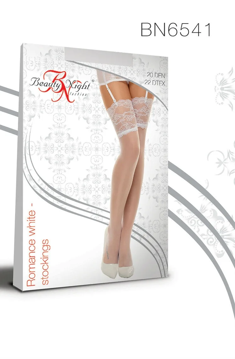 Beauty Night BN6541 Romance Stockings White