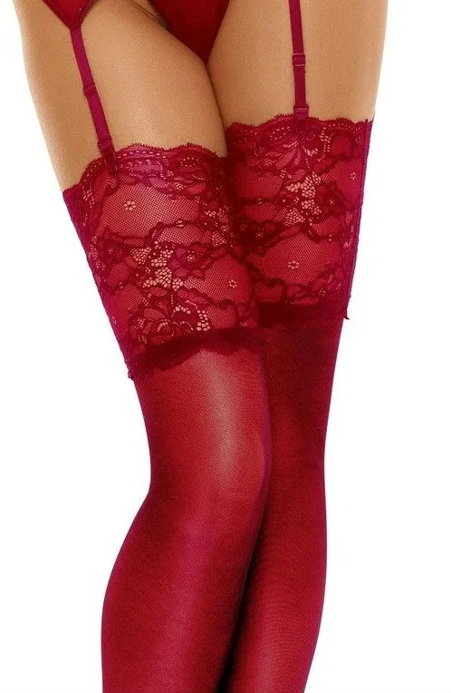 Beauty Night BN6543 Romance Stockings Cherry