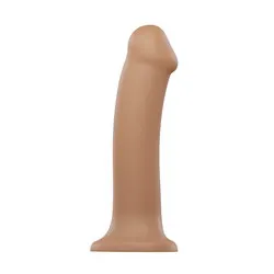 Strap On Me Silicone Dual Density Bendable Dildo Small Caramel, Pegging Strap Ons Dildo