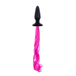 Unicorn Tails Butt Plug Pink, Silicone Pink Gay Tail Butt Plug, Gay Anal Sex Toys