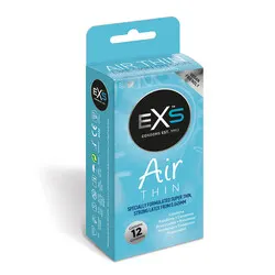 EXS Air Thin Condoms 12 Pack, Thin Condoms for Enhanced Sensation and Comfort