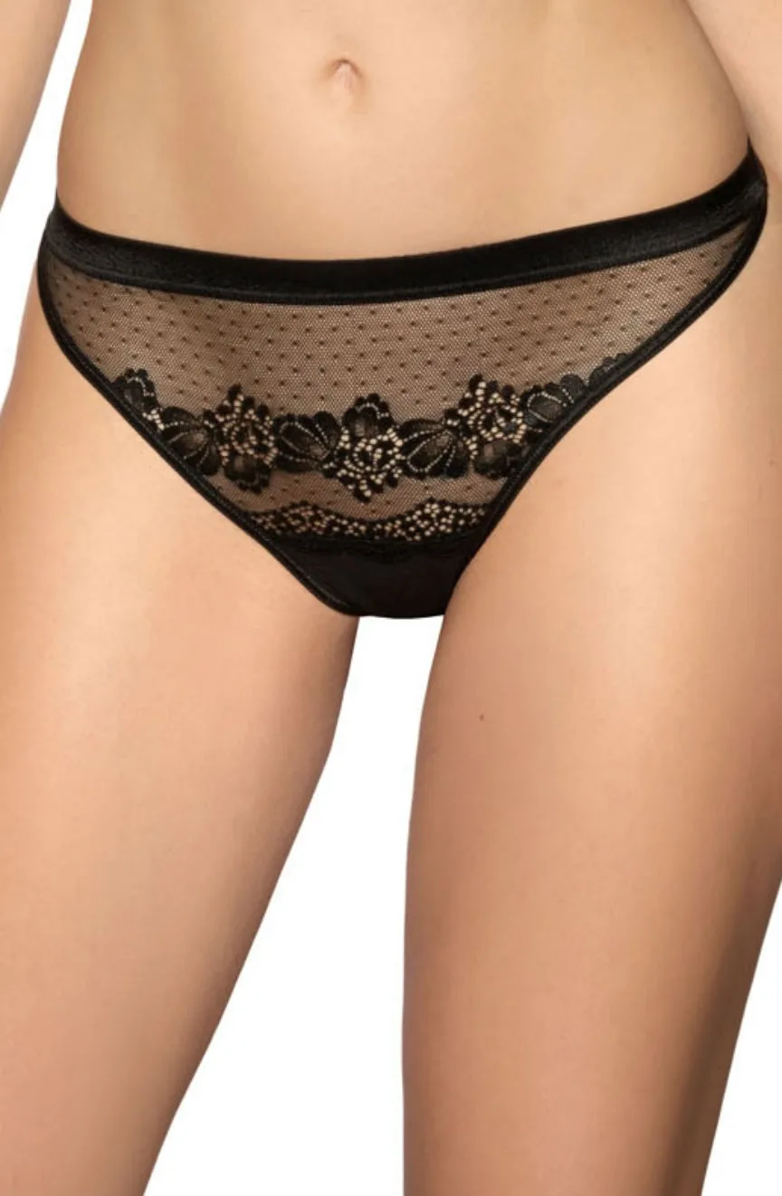 Roza Ellba Black Thong