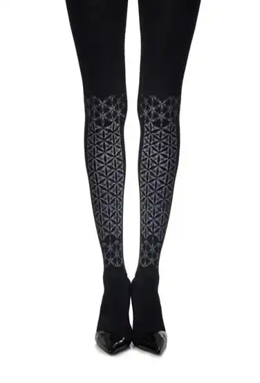 Zohara Frozen Shapes Print Tights