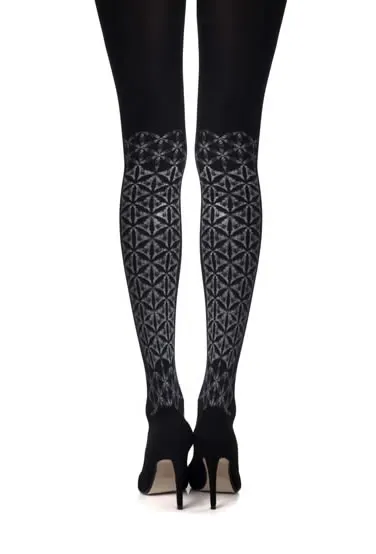 Zohara Frozen Shapes Print Tights