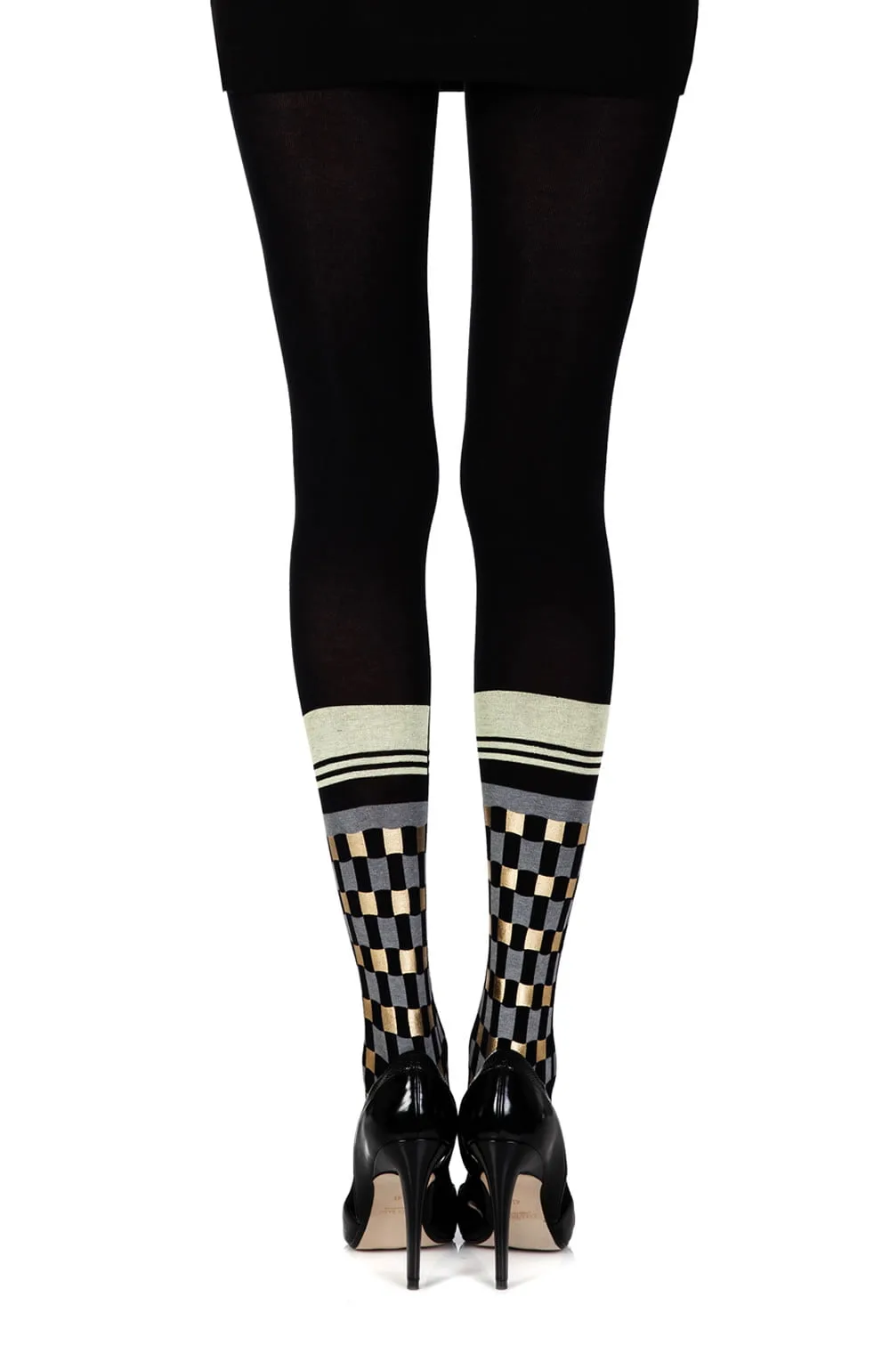 Zohara Happy Socks Black Print Tights