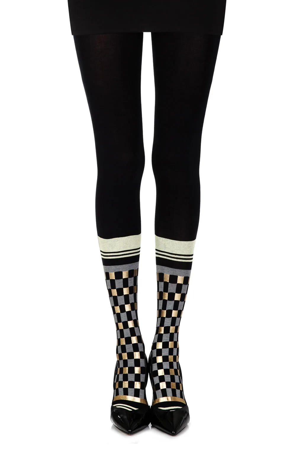 Zohara Happy Socks Black Print Tights