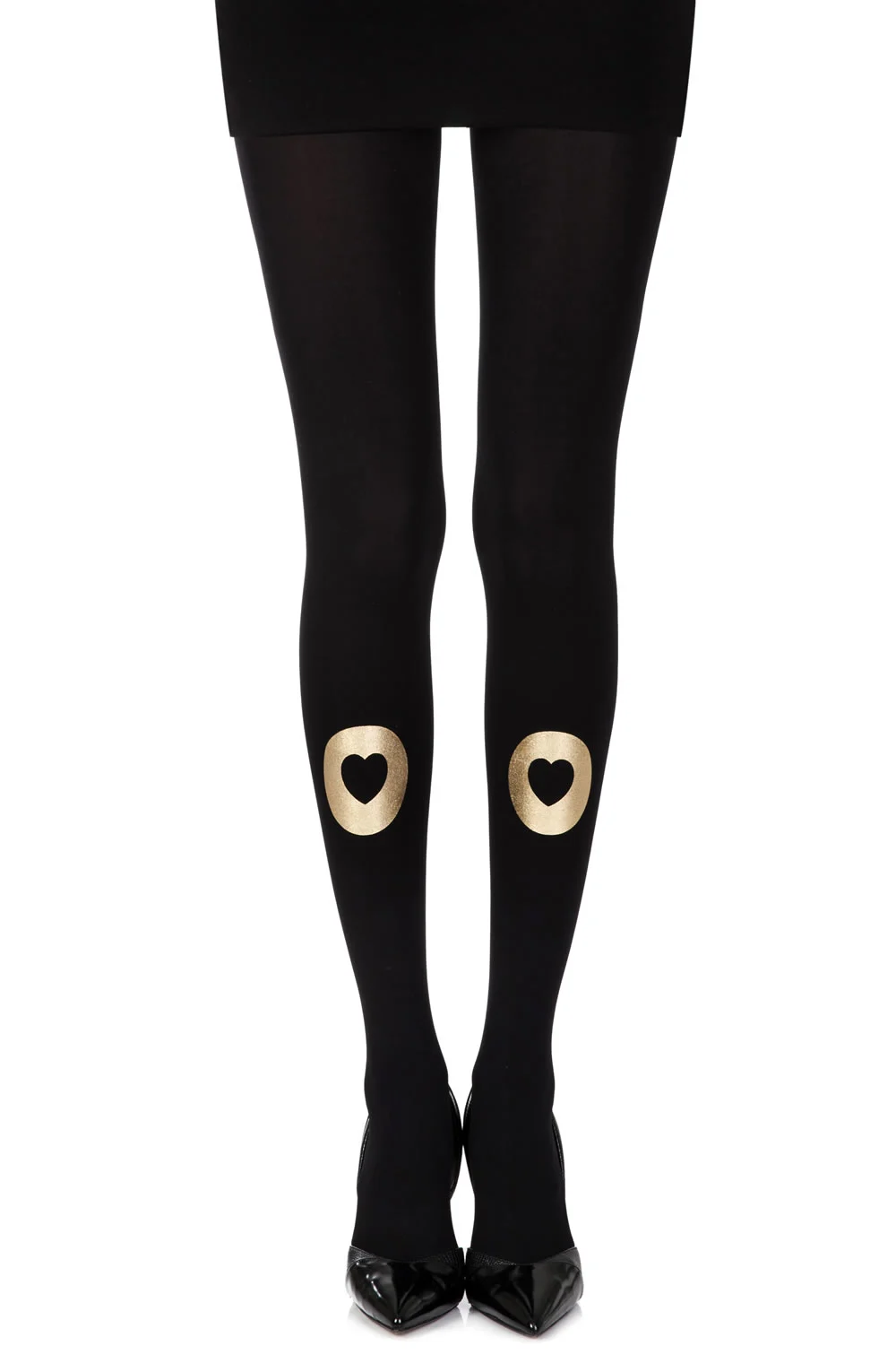 Zohara Into My Heart Black Print Tights