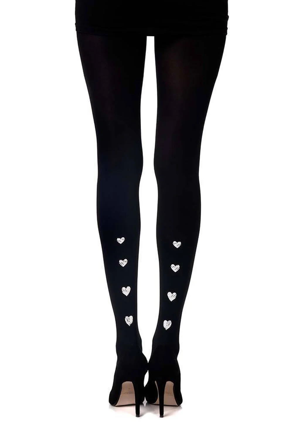 Zohara Love Me Tender Black Print Tights