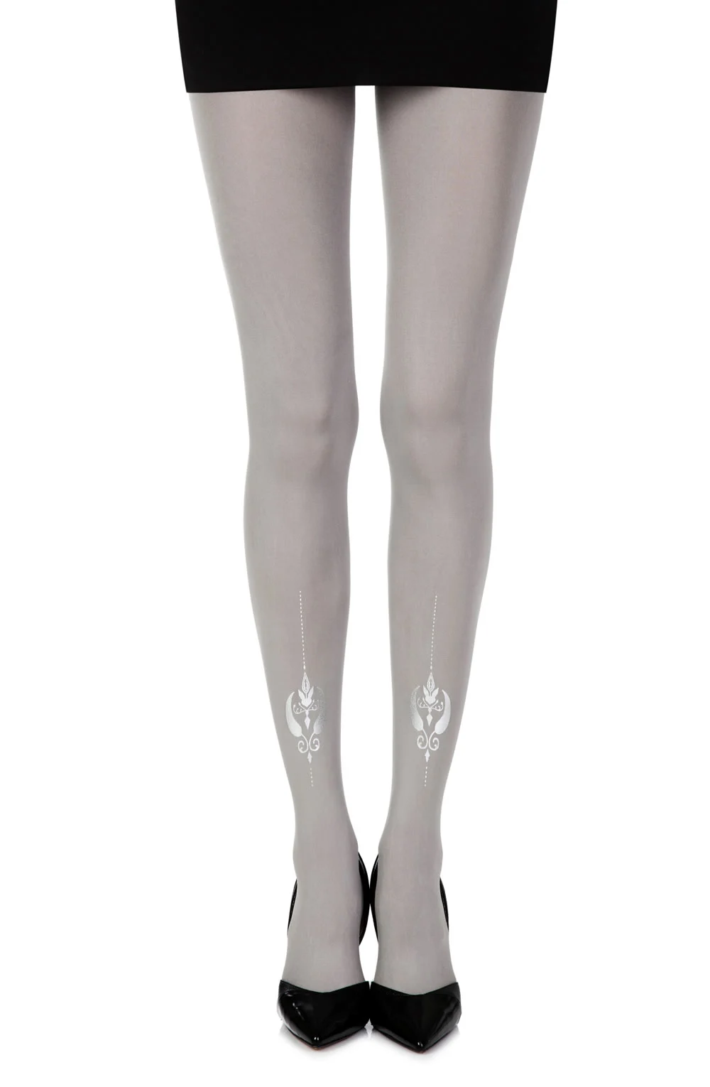 Zohara Silver Line Grey Print Tights