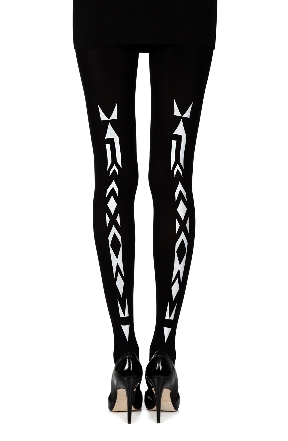 Zohara Traibel Black Print Tights