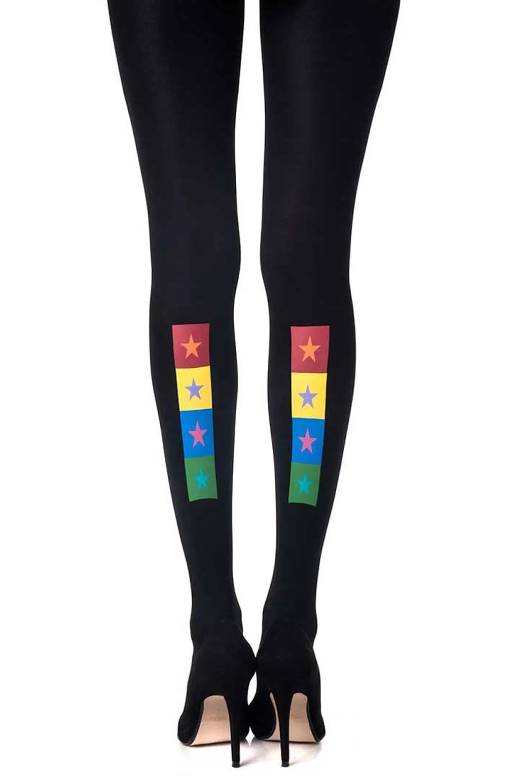 Zohara United Colors Black Print Tights