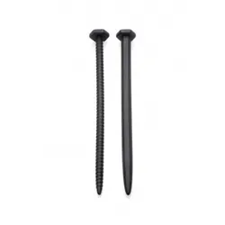 Master Series Hardware Nail And Screw Urethral Dilators & Speculums Set, Silicone Black Sounds Urethral Dilators & Speculums