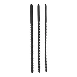 Ouch Silicone Urethral Dilators & Speculums Set, Premium Black Urethral Dilators & Speculums