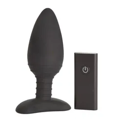 Nexus Ace Butt Plug, LARGE Rechargeable Vibrating Butt Plug, Premium Black Silicone Butt Plug