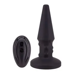 Power Beads Butt Plug, Rimming and Vibrating Black Butt Plug