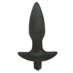 Silicone Anal Classic Gay Vibrating Butt Plugs Sex Toys for Beginners, Waterproof Black Male Prostate Massagers Vibrating Butt Plug Gay Sex Toys