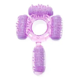 Humm Dinger Super Quad Vibrating Cock Ring Purple, Jelly Silicone And Rubber Classic Vibrating Cock Rings