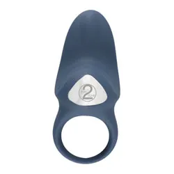 Rechargeable Silicone And Rubber Vibrating Cock Ring, Blue Classic Vibrating Cock Rings