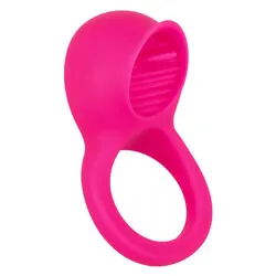 Rechargeable Teasing Tongue Enhancer Cock Rings, Classic Silicone And Rubber Rabbit Vibrating