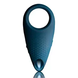 Rocks Off Empower MenX Vibrating Cock Ring Blue, Waterproof Blue Silicone And Rubber Classic Vibrating Cock Rings