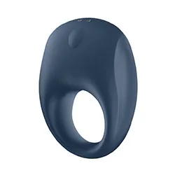 Satisfyer App Enabled Strong One Classic Cock Rings Blue, Waterproof Silicone And Rubber Vibrating Remote Control Classic Cock Rings