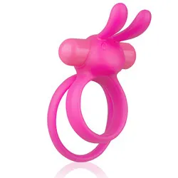 Screaming O OHare XL Vibrating Cock Rings, Classic Rabbit Silicone And Rubber Cock Rings, Pink