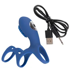 Sweet Smile Rechargeable Couples Sleeve, Classic Silicone And Rubber Vibrating Cock Rings