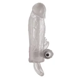 Maxx Gear Classic Penis Extender Vibrating Cock Sleeves, Jelly Clear Extensions Vibrating Cock Sleeves