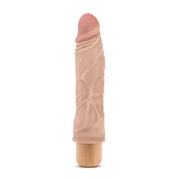 Dr. Skin Cock Vibe 10 8.5 Inches Anal Classic Couples Vibrating Dildos, PVC Flesh Pink Gay Penis Realistic Vibrating Dildos