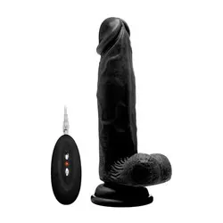 Realistic 8 Inch Penis Vibrators with Scrotum, Thrusting and Remote Control Anal Dildos, Suction Cup Dildos, G Spot Penis Vibrators