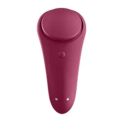 Satisfyer App Enabled Sexy Secret Panty Wine Red Vibrating Knickers, Silicone Waterproof Mini Vibrating Knickers Bondage Toys for Beginners