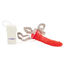 Bettys Jelly Bumble Bee Strap On Vibrating Dong Red for Pegging Strap Ons, Vibrating  Strap On Dildos, and Strap On Harnesses