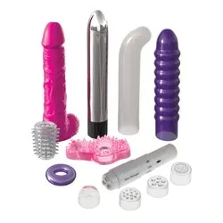 Wet And Wild 15 Piece Waterproof Vibrator Kits, Silicone Purple Vibrator Kits