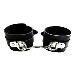 Rouge Garments Wrist & Ankle Restraints, Black Rubber Wrist And Ankle Restraints Cuffs